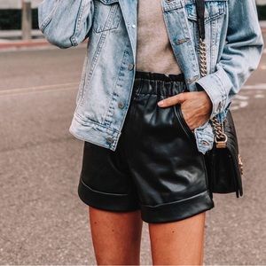 Faux Leather Shorts